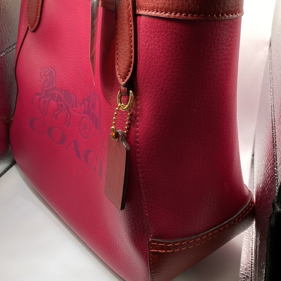 NWT authentic Coach bag Red Leather - Picture 7 of 13